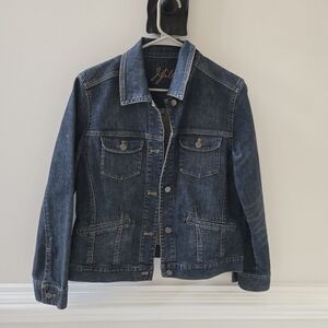 J JILL Denim Trucker Jean Jacket Blue Womens Small